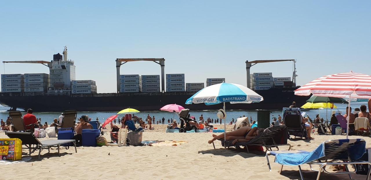 Rijksmonument Havenzicht, Met Zeezicht, Ligging Direct Aan Zee En Centrum Vlissingen Exterior foto